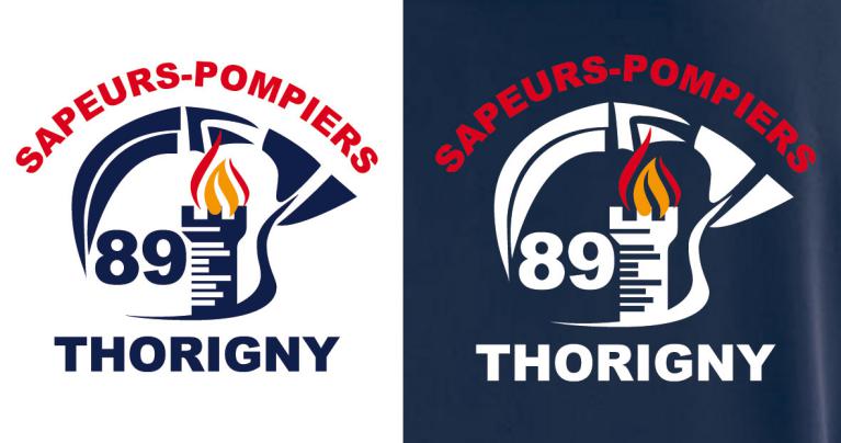 Logos Sapeurs Pompiers THORIGNY 89, par l'Atelier-OCF