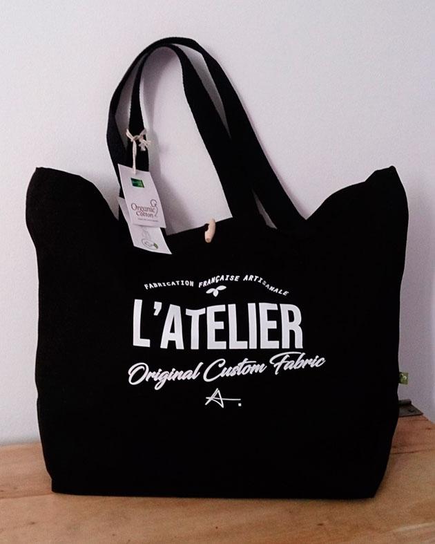 Sac de Plage Coton Organic |  personnalié par L'ATELIER OCF
