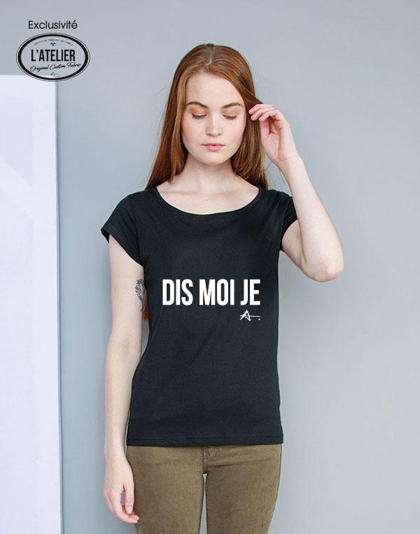 T-Shirt Coton BIO, Well Made, femme, "DIS MOI JE" de L'ATELIER OCF